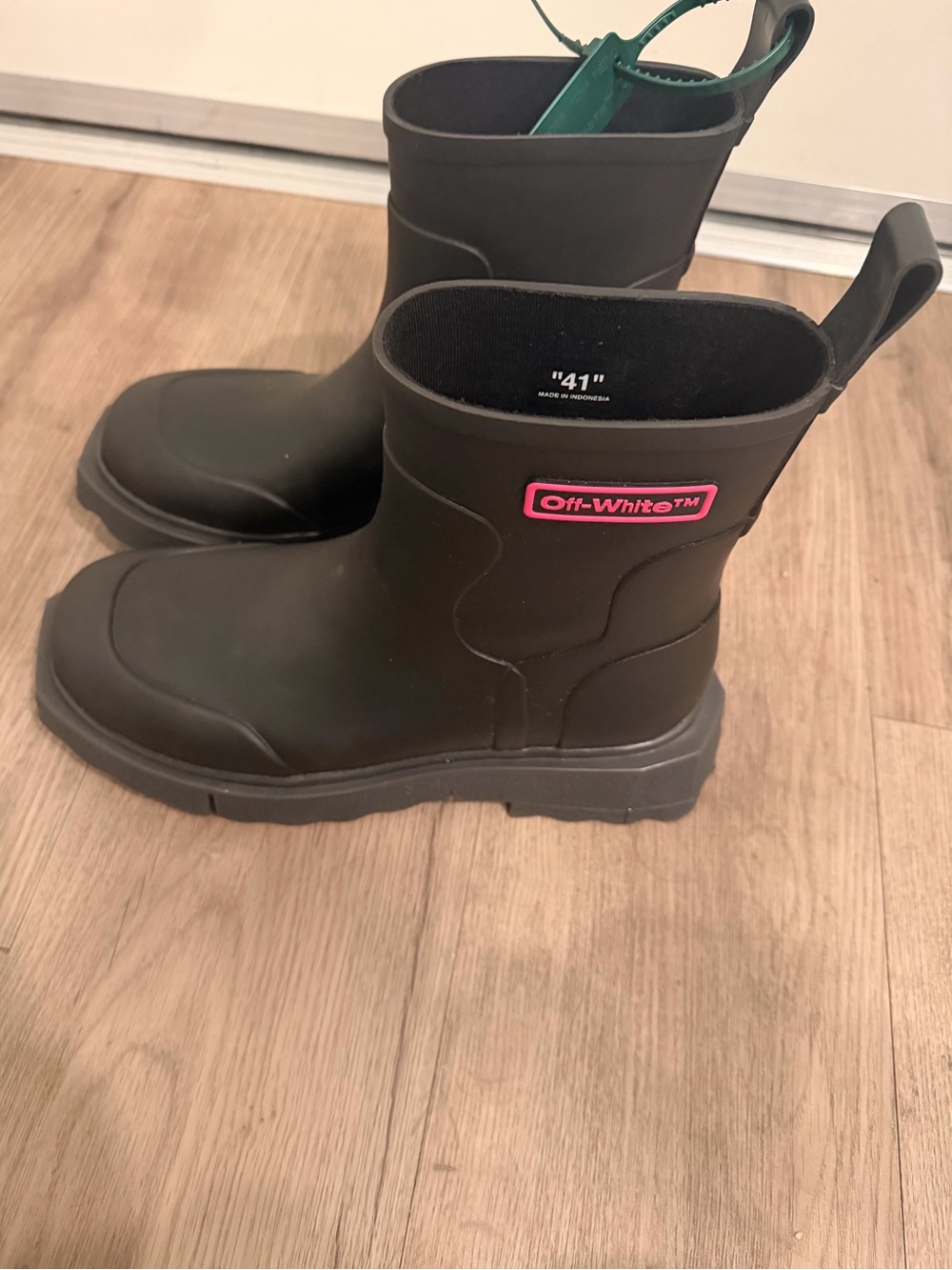 Off-White Black Rain Boots